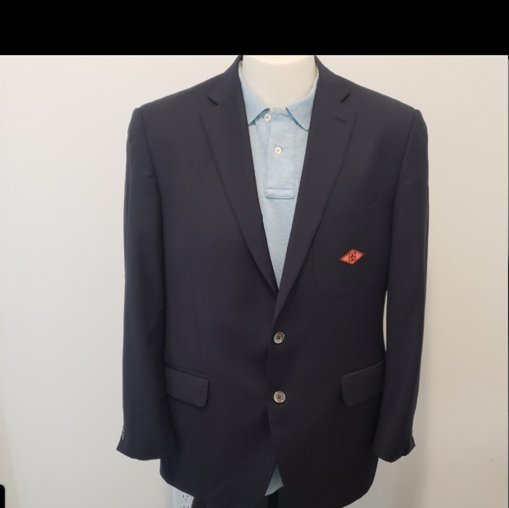 Peter Millar Men's Classic Fit Wool Blazer Size 42R Blue